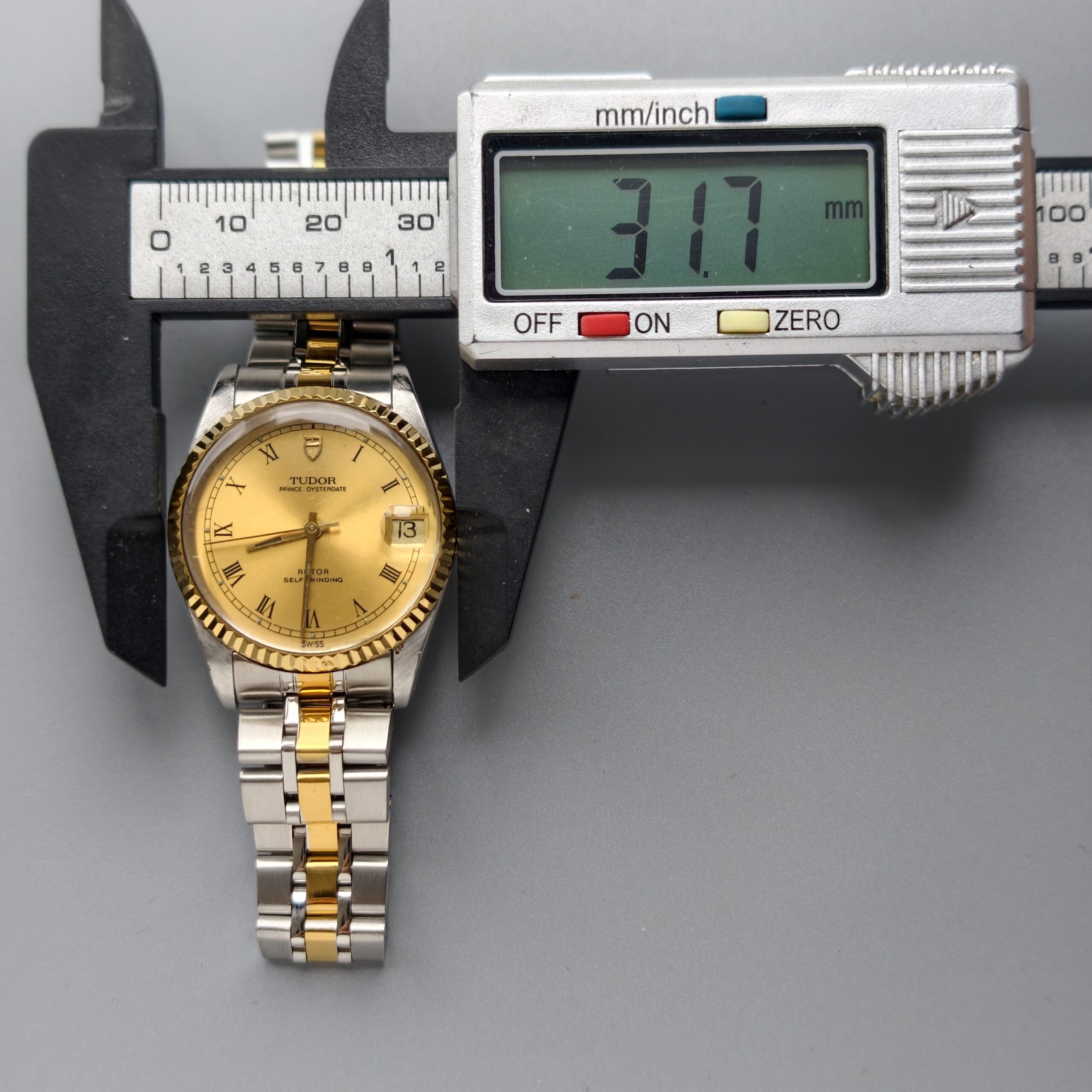 tudor prince oysterdate ref.72033 two‑tone gold & steel automatic watch, champagne roman numeral dial, fluted bezel, jubilee bracelet tudor prince oysterdate ref.72033 two‑tone gold & steel automatic watch, champagne roman numeral dial, fluted bezel, jubilee bracelet